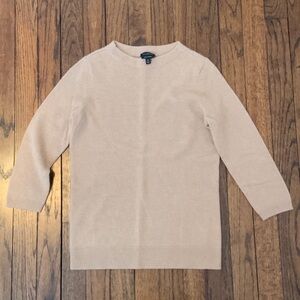 Talbots Beige Cashmere Long Sleeve Sweater size XS